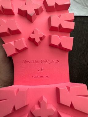 Alexander McQueen Neon Pink Rubber Lug Sole